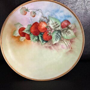Haviland Limoges France Porcelain Strawberry Patch Decorative Plate 1834-1931yr